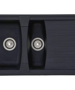 Respekta Mineralite Einbauspüle Boston 100x50 cm - Schwarz