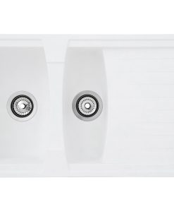 Respekta Mineralite Einbauspüle Boston 100x50 cm - Weiß