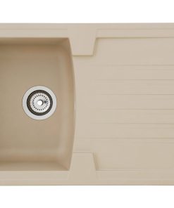 Respekta Mineralite Einbauspüle Boston 86x50 cm - Sandbeige