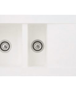 Respekta Mineralite Einbauspüle Denver 100x50 cm - Weiß