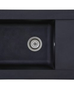 Respekta Mineralite Einbauspüle Denver 86x50 cm - Schwarz