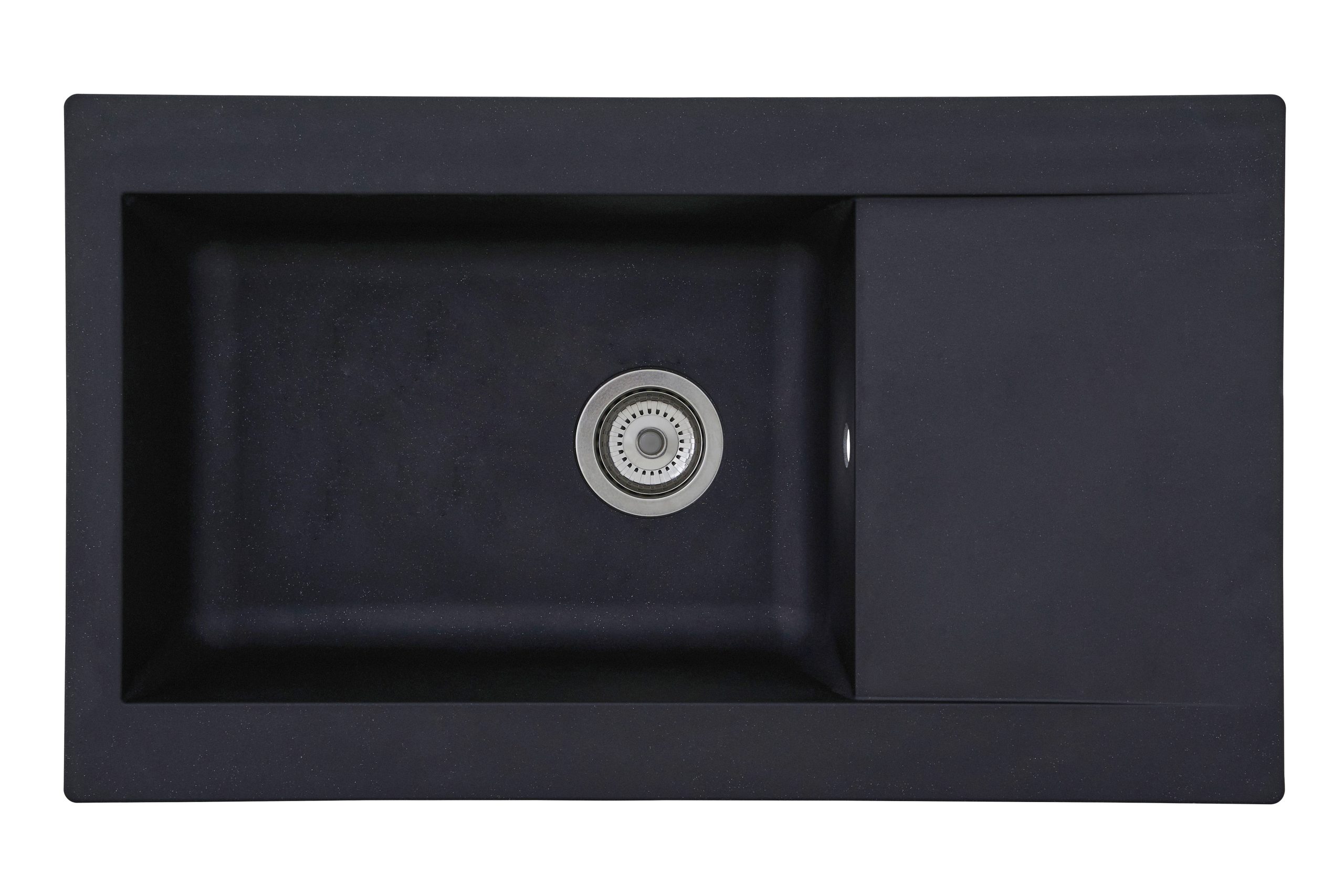 Respekta Mineralite Einbauspüle Denver 86x50 cm - Schwarz