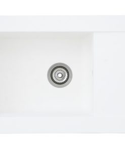 Respekta Mineralite Einbauspüle Denver 86x50 cm - Weiß