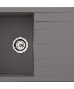Respekta Mineralite Einbauspüle Houston 80x50 cm - Betongrau