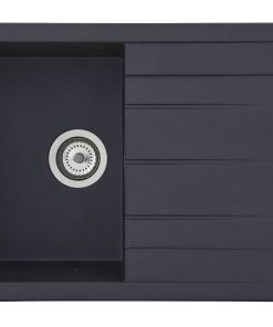 Respekta Mineralite Einbauspüle Houston 80x50 cm - Schwarz