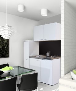 Respekta Miniküche MK130WOSSV 130 cm Weiß