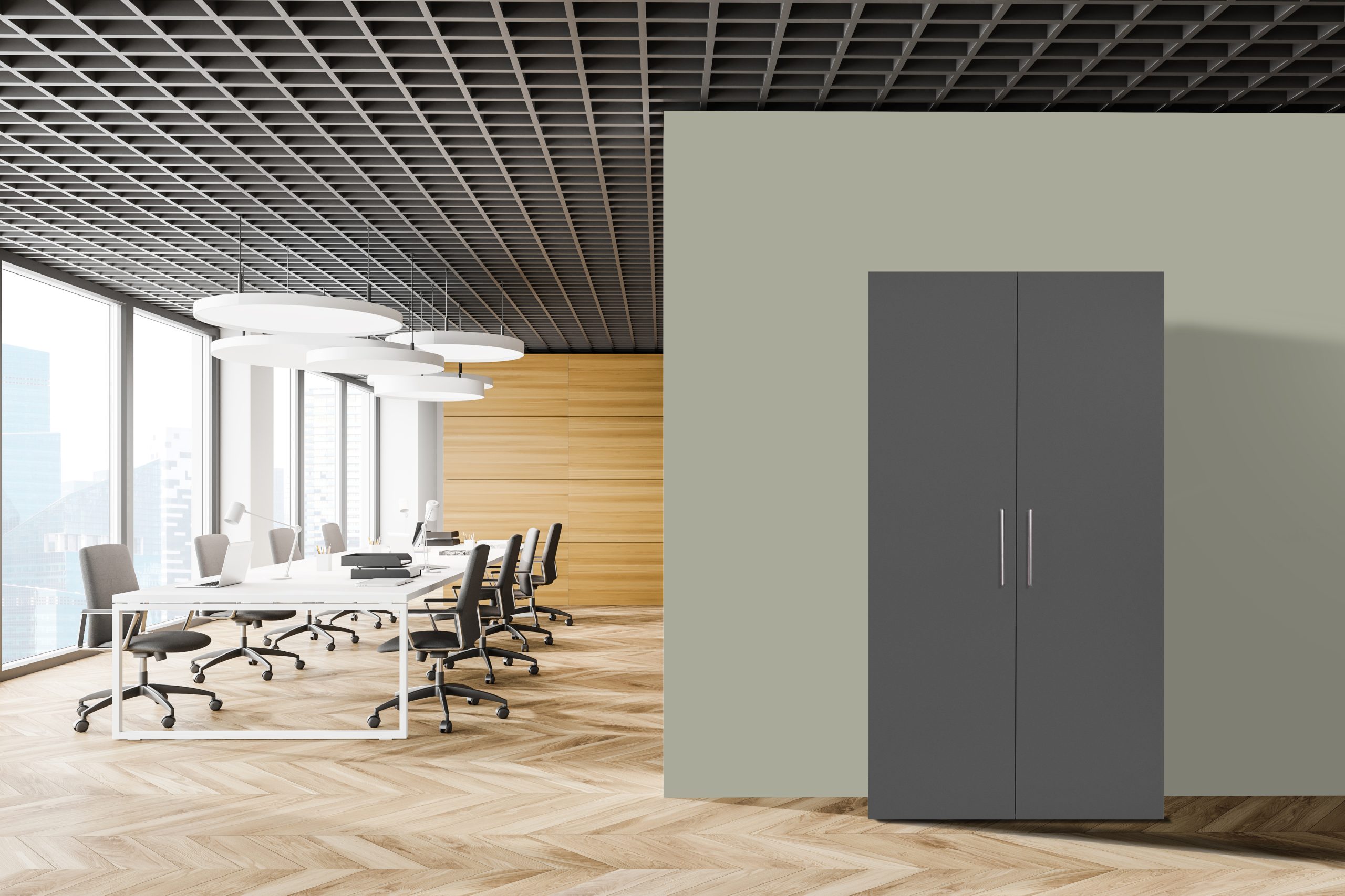 Respekta Schrankküche SKWGMIC weiß grau inkl. Mikrowelle - Pantryauflage mit Glaskeramikkochfeld