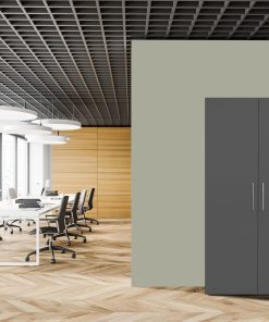 Respekta Schrankküche SKWGS weiß grau - Pantryauflage mit Duokochfeld