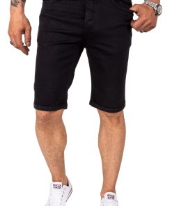 Rock Creek Shorts Jeansshorts Schwarz Regular Fit