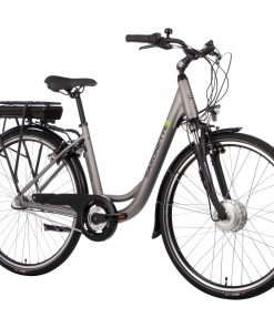 SAXONETTE Advanced Sport E-Bike Wave 7 Gang Kettenschaltung Federgabel silberr matt
