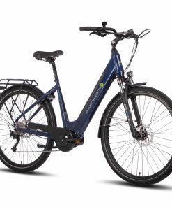 SAXONETTE Deluxe Sport E-Bike Wave 9 Gang Kettenschaltung Federgabel Scheibenbremsen nightblue glänzend