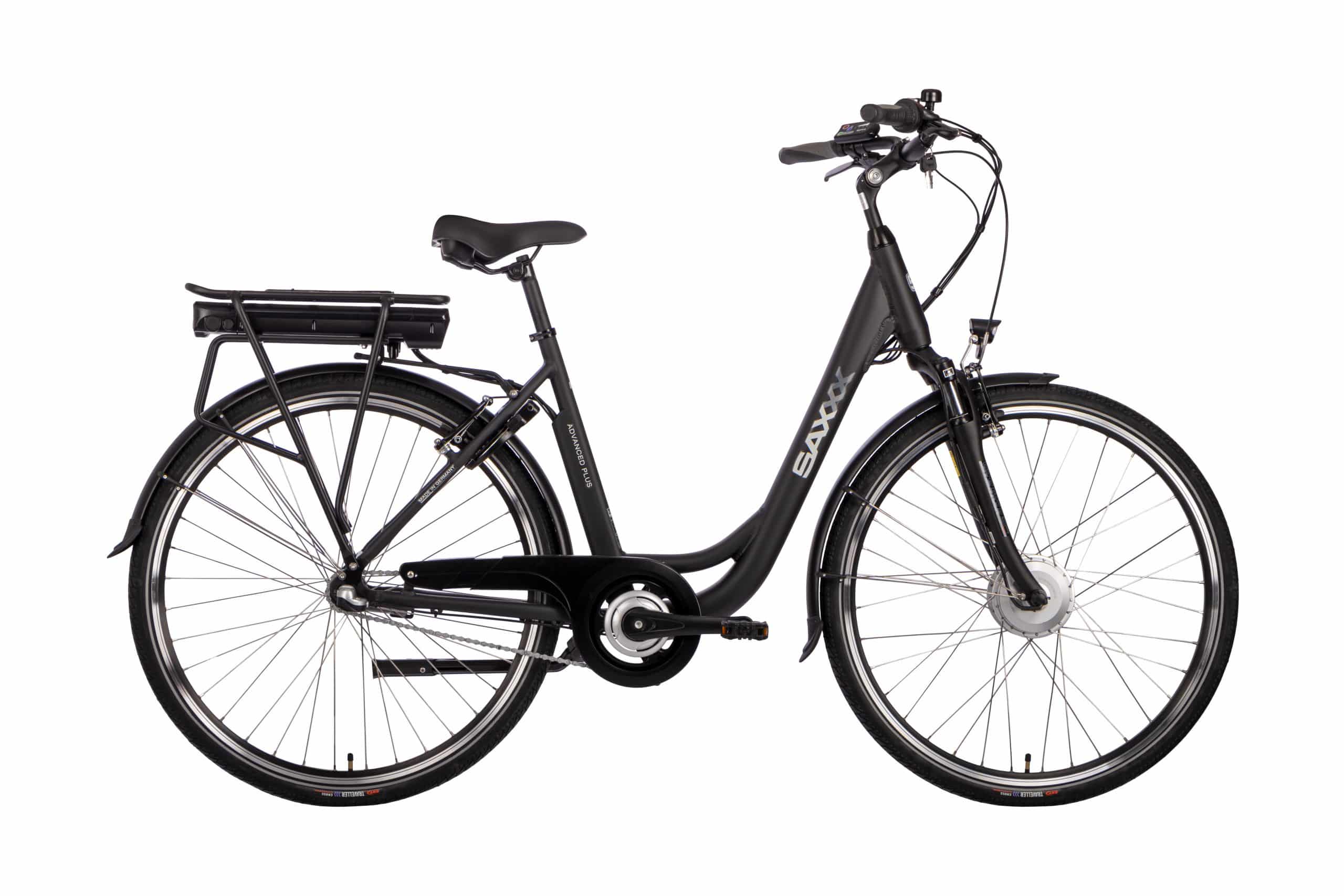 SAXXX Advanced Plus E-Citybike Wave Rücktrittbremse 3 Gang schwarz matt