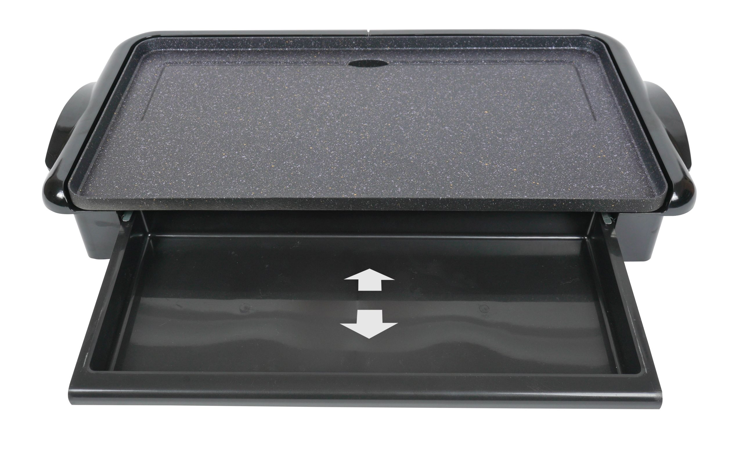 SOGO Elektrischer Tischgrill mit Stone-Finish-Beschichtung - 46x26CM - 2000W