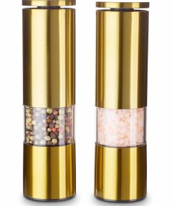 Salz-/ Pfeffermühlen Set aus Edelstahl - gold