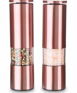 Salz-/ Pfeffermühlen Set aus Edelstahl - kupfer