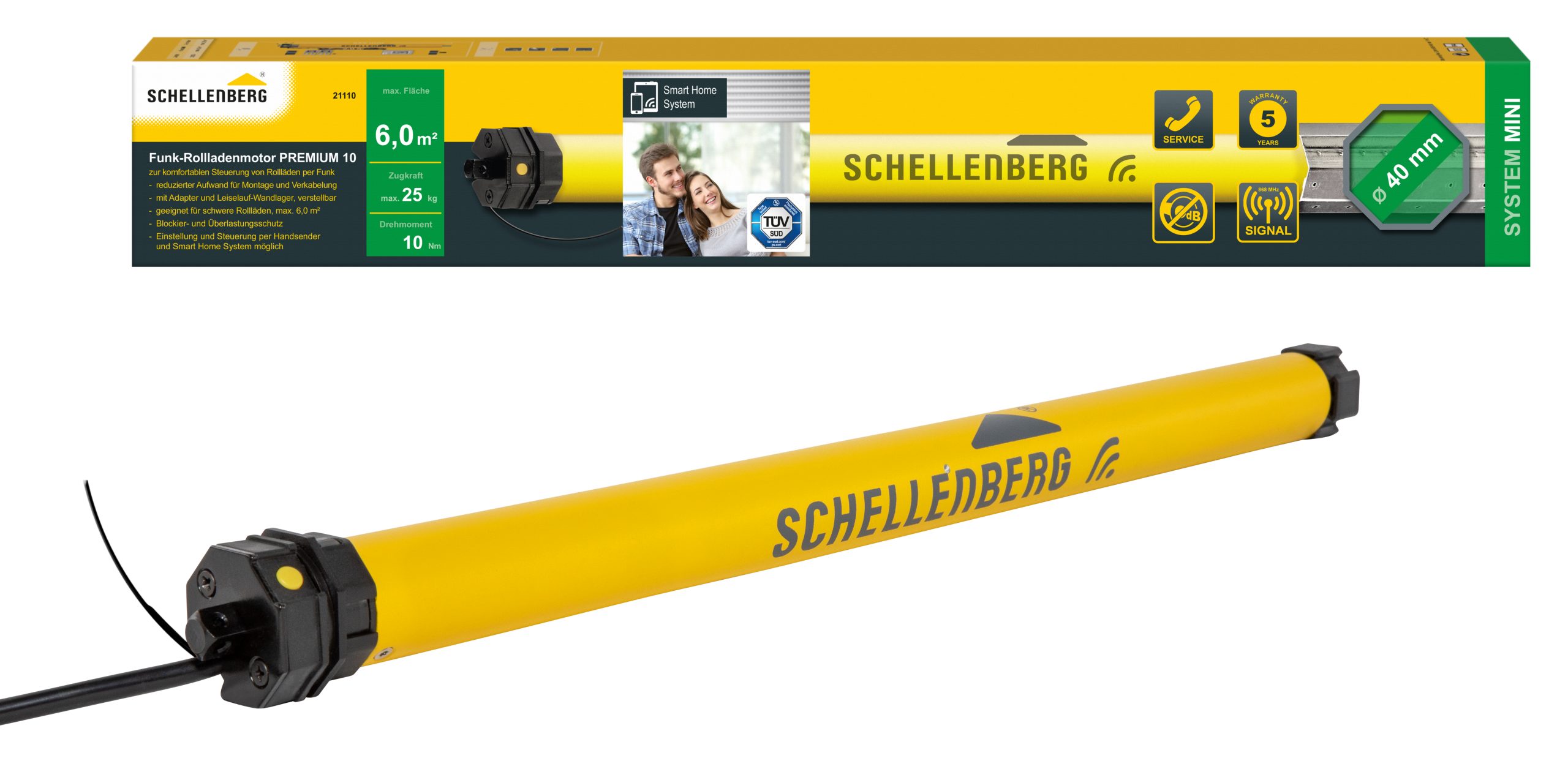 Schellenberg Funk-Rolladenmotor Premium 10 Nm Mini