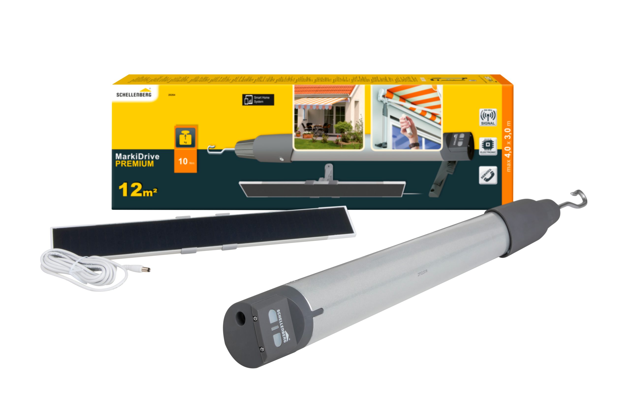 Schellenberg Markisenantrieb PREMIUM mit Solarpanel