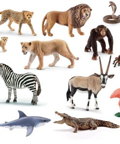 Schleich - Tierfiguren - Afrika-Set mit 12 Tieren Sammelfiguren Spielfiguren