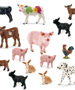 Schleich - Tierfiguren - Bauernhof-Set mit 15 Tieren Sammelfiguren Spielfiguren