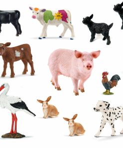 Schleich - Tierfiguren - Bauernhof-Set mit 17 Tieren Sammelfiguren Spielfiguren