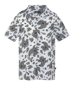 Schott Hemd Paisley-Hemd SCHRIVER mit kurzen Ärmeln