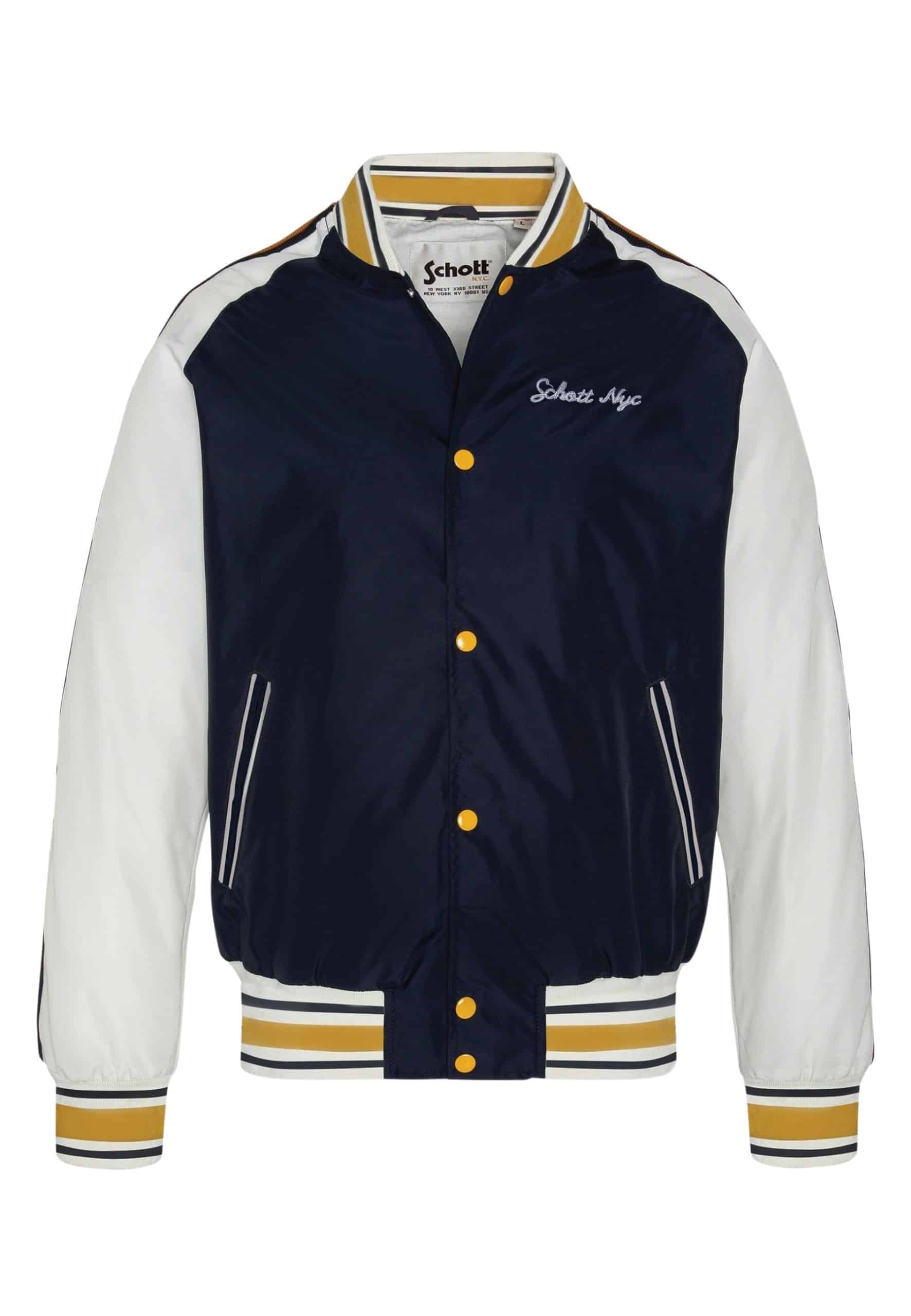 Schott Jacke Jacke im College-Stil mit Streifen