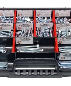 Sechskantschrauben Sortiment M5 // 6mm-60mm 300 tlg Schraubenbox DIN 933/ISO4017 Vollgewindeschrauben Maschinenschrauben Gewindeschrauben Sechskantschrauben