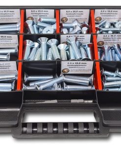 Senkkopfschrauben Sortiment M6-M8 // 10mm-70mm 160 tlg. Schraubenbox DIN 7991/ISO 10642 Bolzen Vollgewindeschrauben Maschinenschrauben Gewindeschrauben Senkkopfschrauben