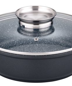 Servierpfanne Gourmet Granit 24cm mit Glasdeckel