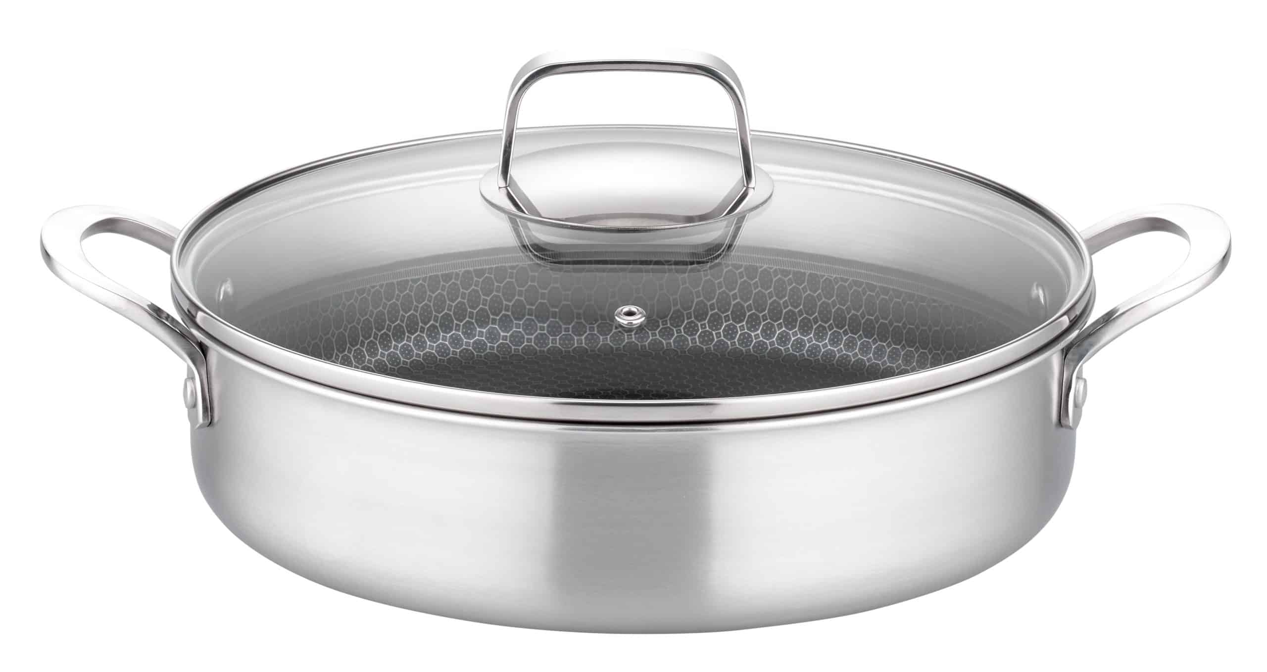 Servierpfanne Inoxxa Black 28cm mit Glasdeckel