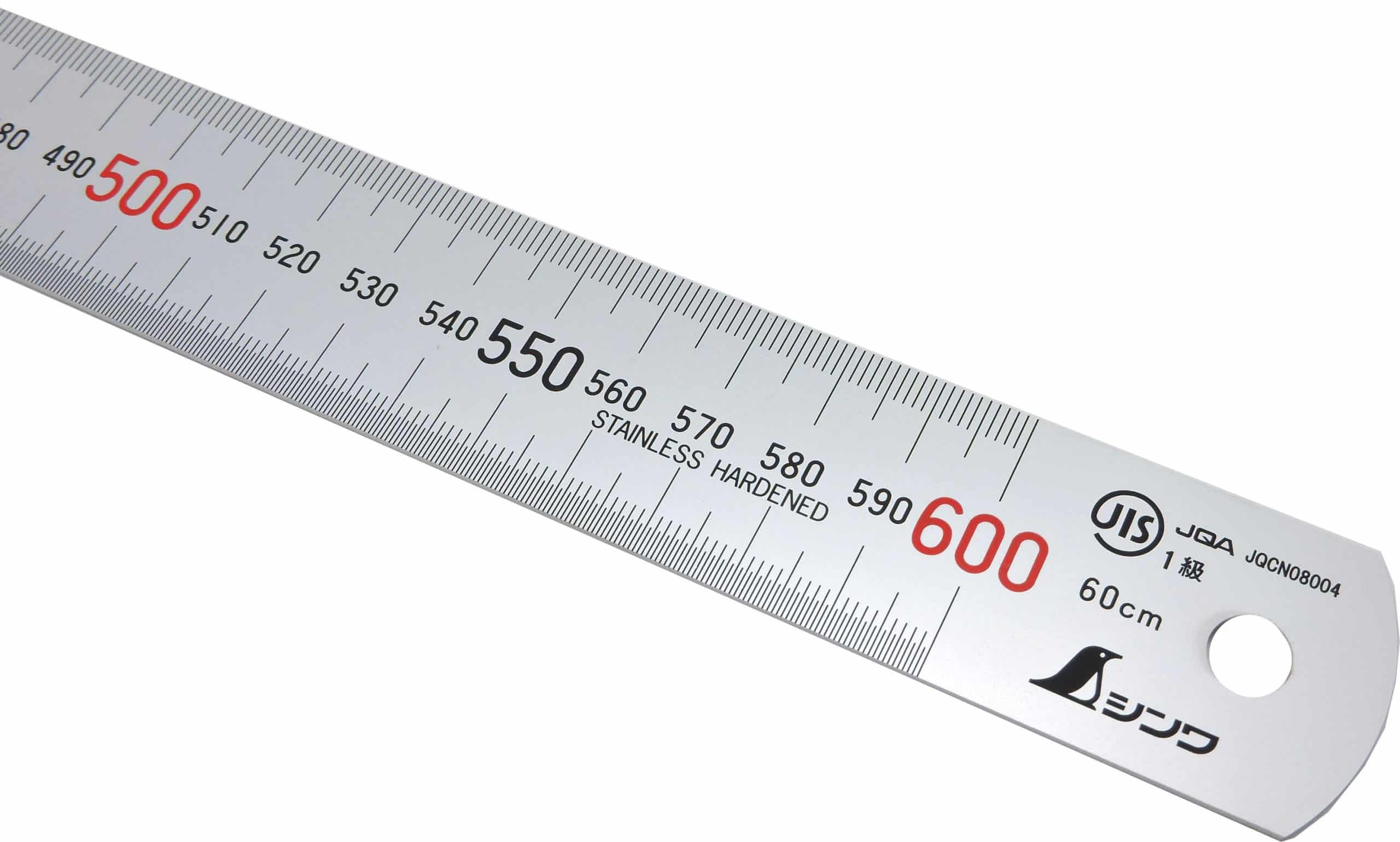 Shinwa 13137 Edelstahllineal 60 cm – mit Pick-Up