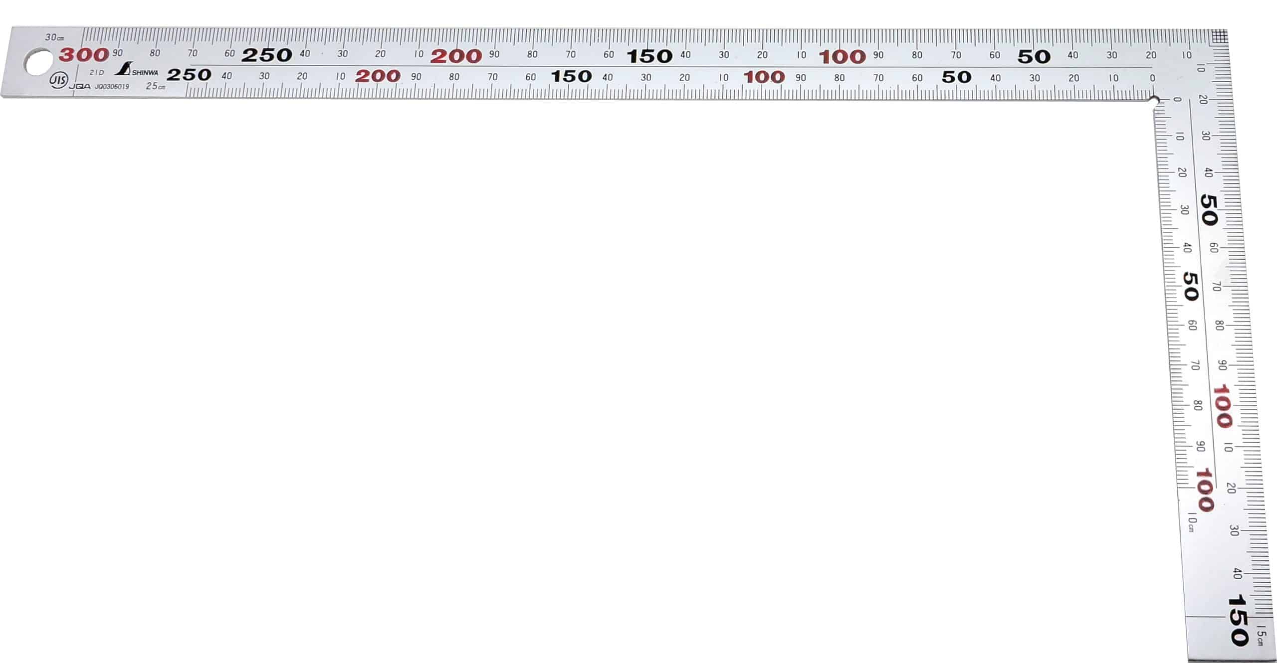 Shinwa 32587 Zimmermannswinkel 30 cm – 8 Skalen