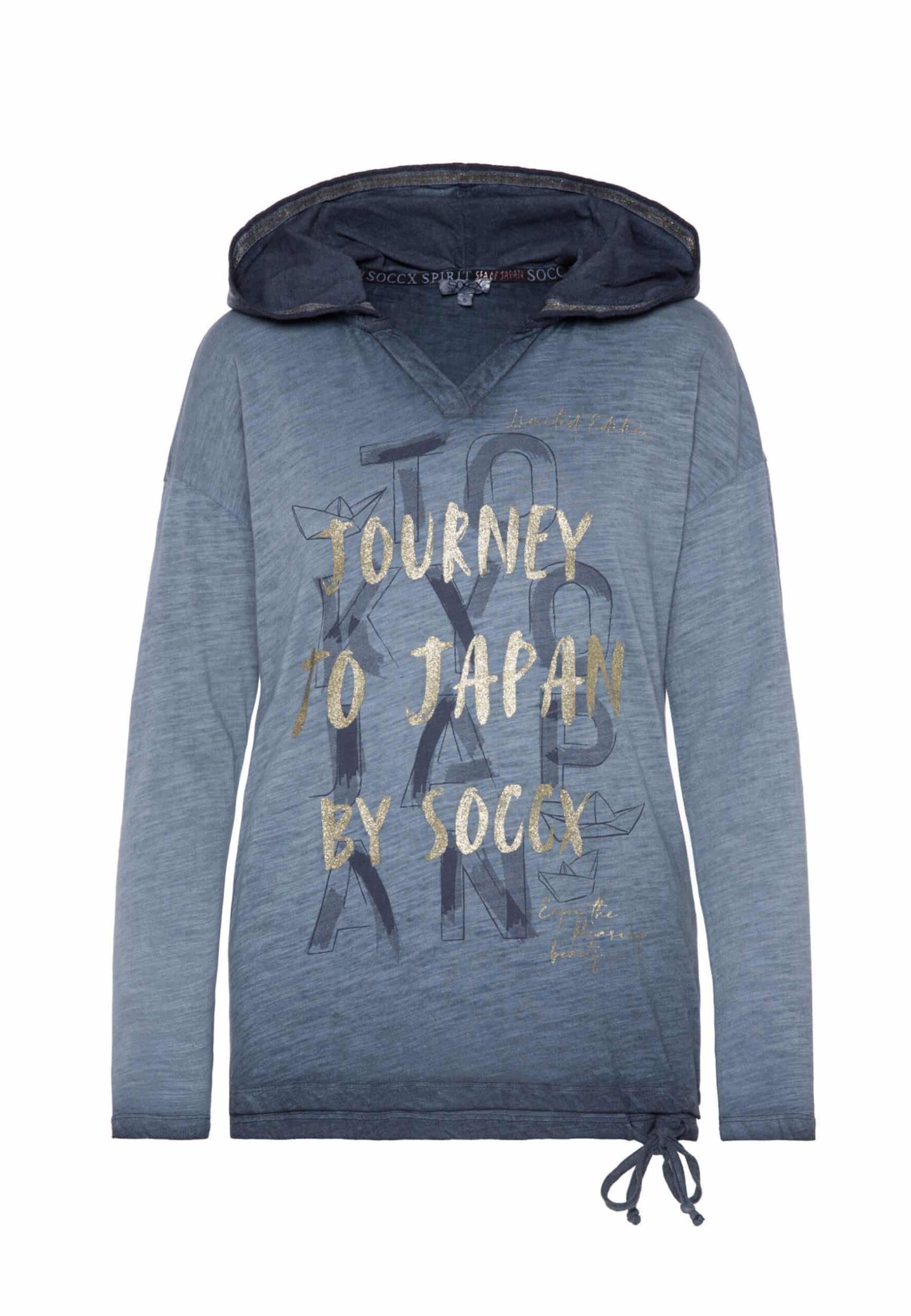 Soccx Langarmshirt Konnichiwa Longsleeve mit Kapuze