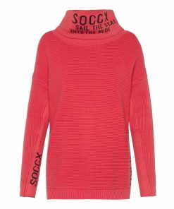 Soccx Pullover Into The Blue Langarmshirt mit Rollkragen