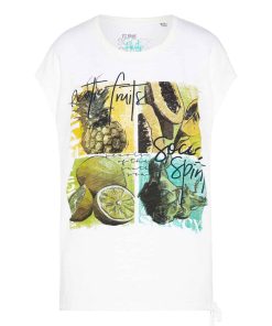 Soccx Shirt Ärmelloses Rundhals-Shirt mit Tunnelzugsaum und Armausschnitt mit offener Saumkante