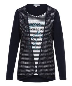 Soccx Shirt Langarmshirt mit Jacken-Layering