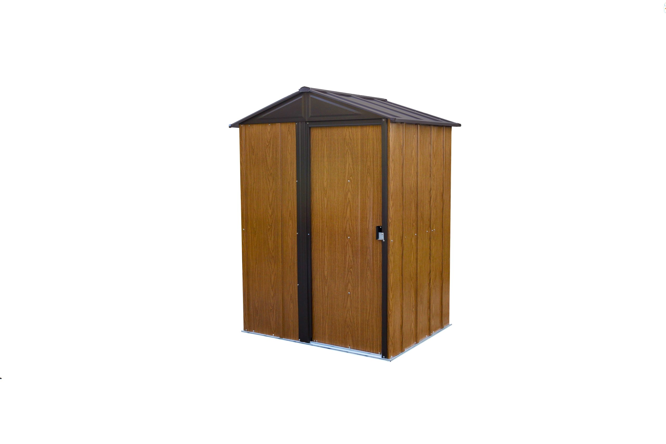 Spacemaker Metall Gerätehaus Woodlake 5x4 holzoptik 151x122x198 cm