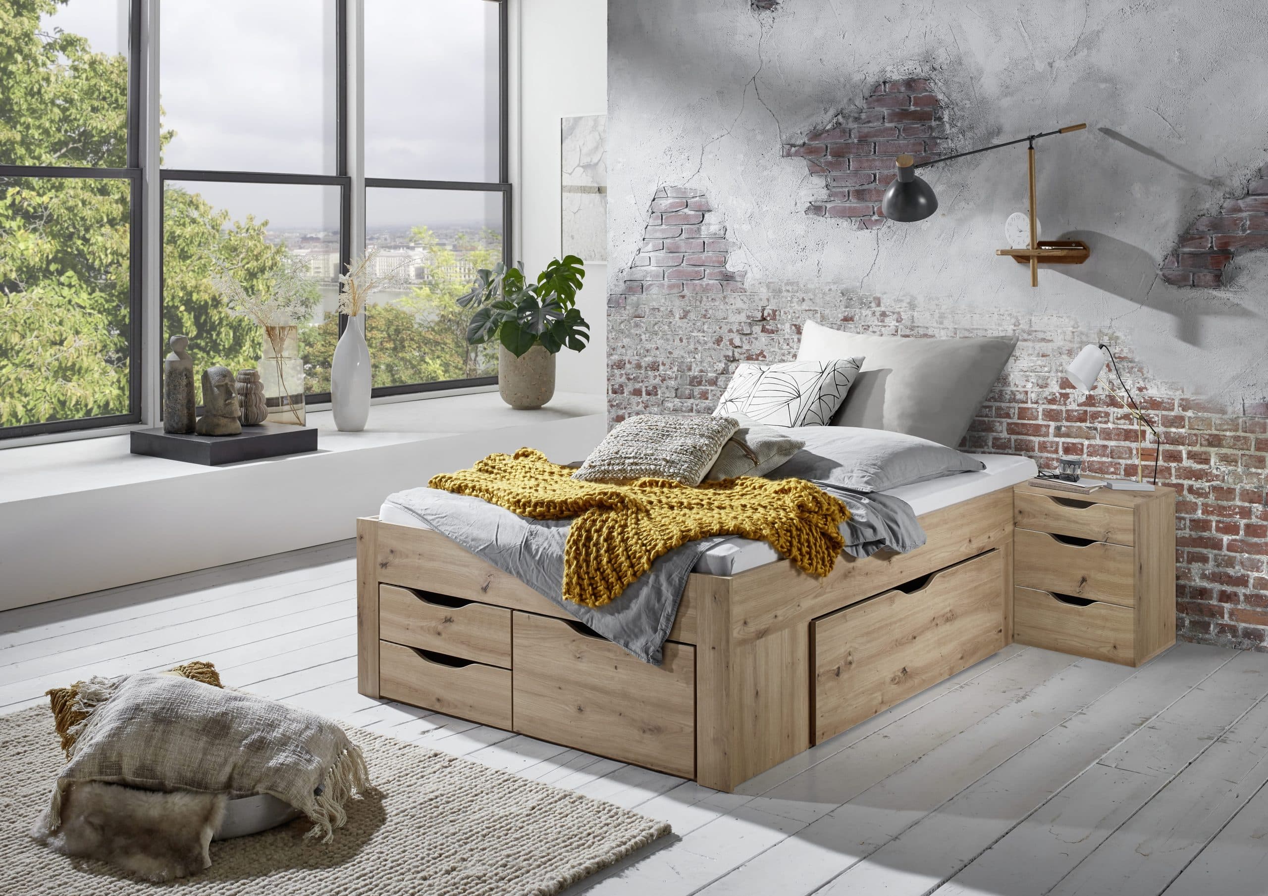 Stauraumbett Noah 140 x 200 cm