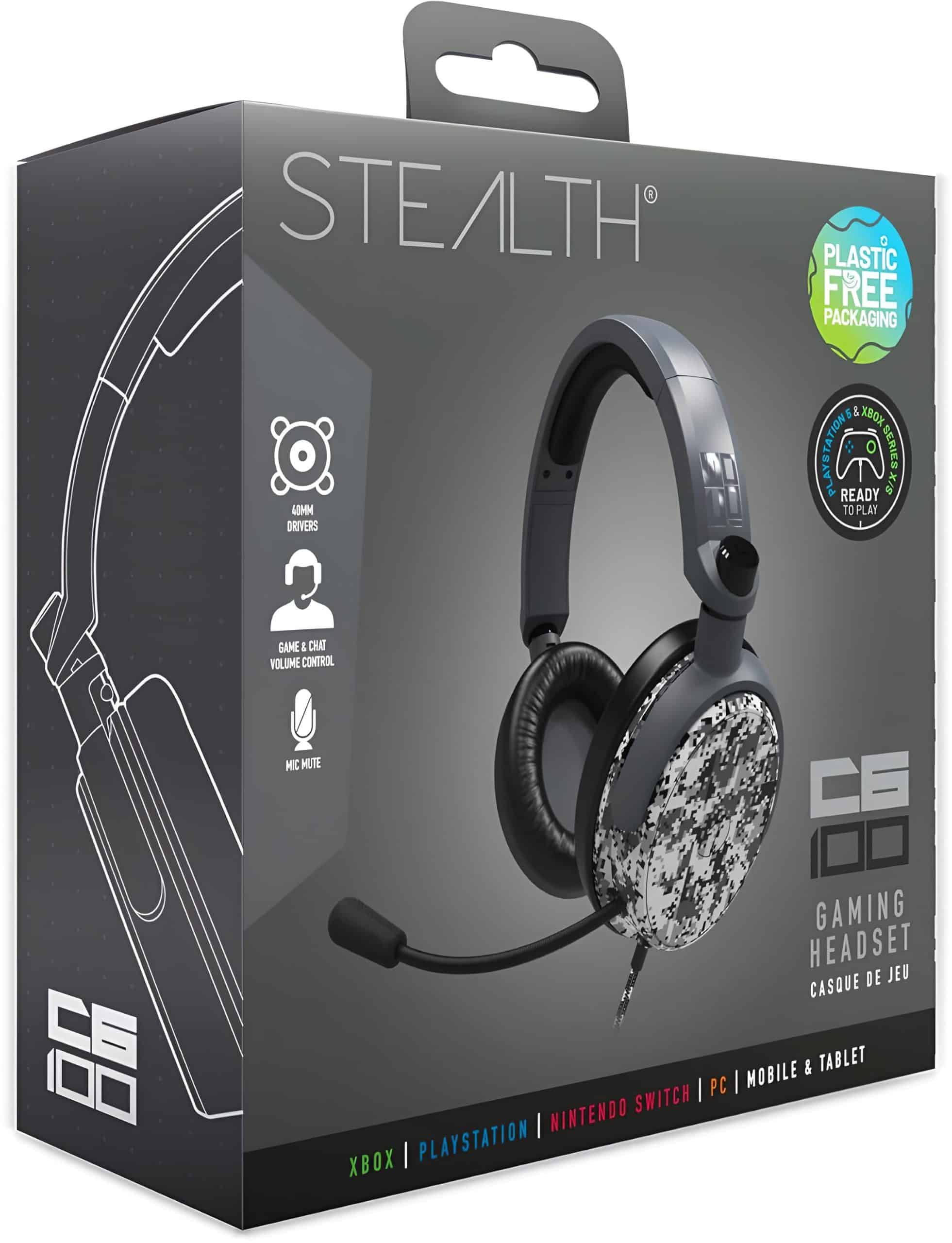 Stealth C6-100 Gaming Headset Urban Grey Digital Camo