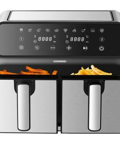 Steinborg 3in1 Dual Heißluftfritteuse 4+4L 10 automatische Programme 1700W