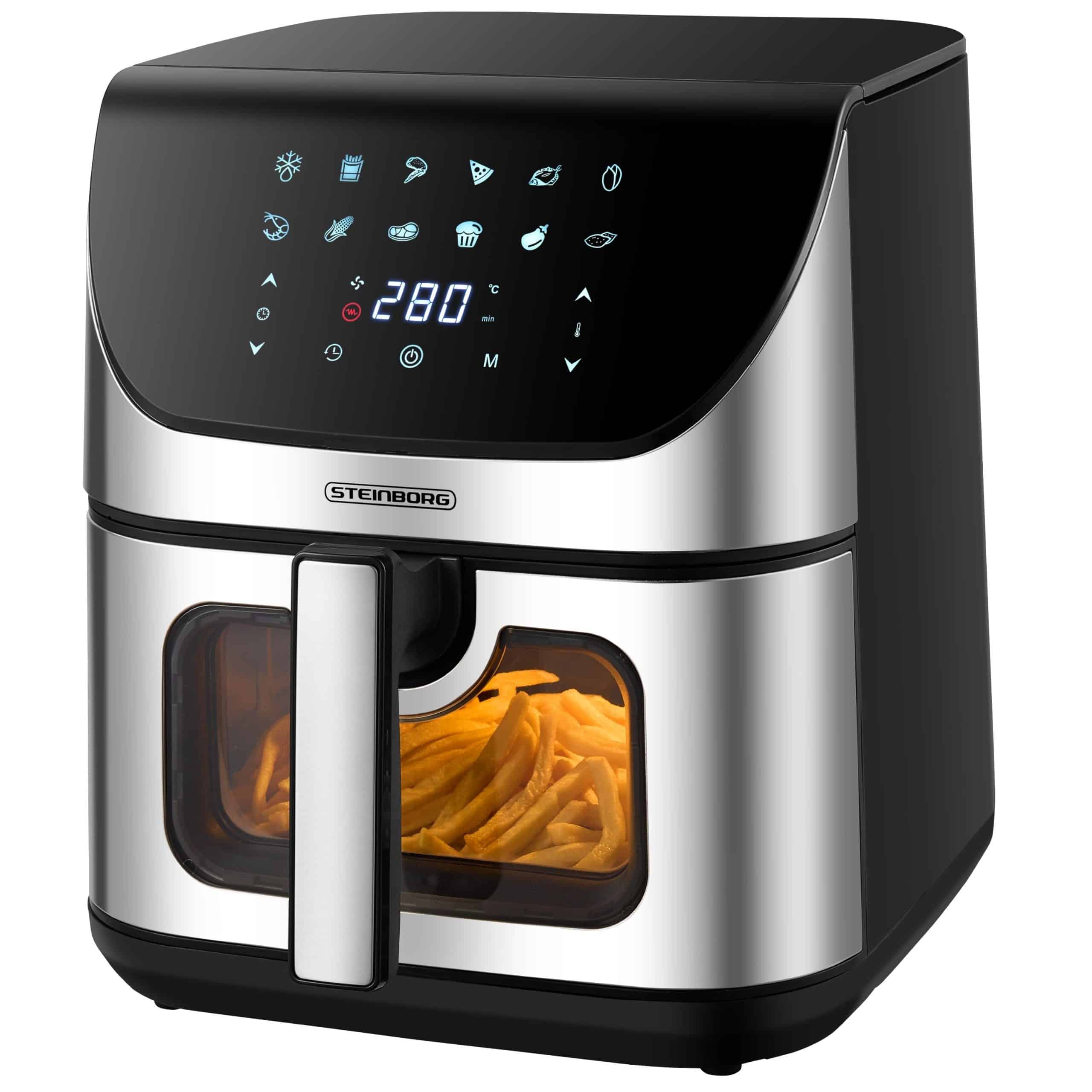 Steinborg 4in1 Heißluftfritteuse 8L 12 voreingestellte Programme 1700W