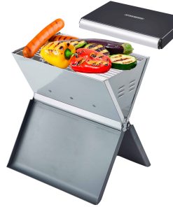 Steinborg Klappgrill Laptopgrill Campinggrill Hitzebeständig schwarz