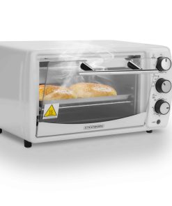 Steinborg Minibackofen 13L Pizzaofen 60 min. Timer 1200W weiß
