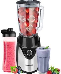 Steinborg Standmixer mit To-Go Becher + Glaskrug BPA-frei 500W