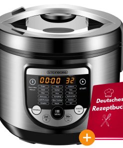 Steinborg digitaler Multikocher 5L Edelstahl 900W inkl. Rezeptbuch