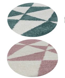 Stilvoller Runde Hochflor Teppich