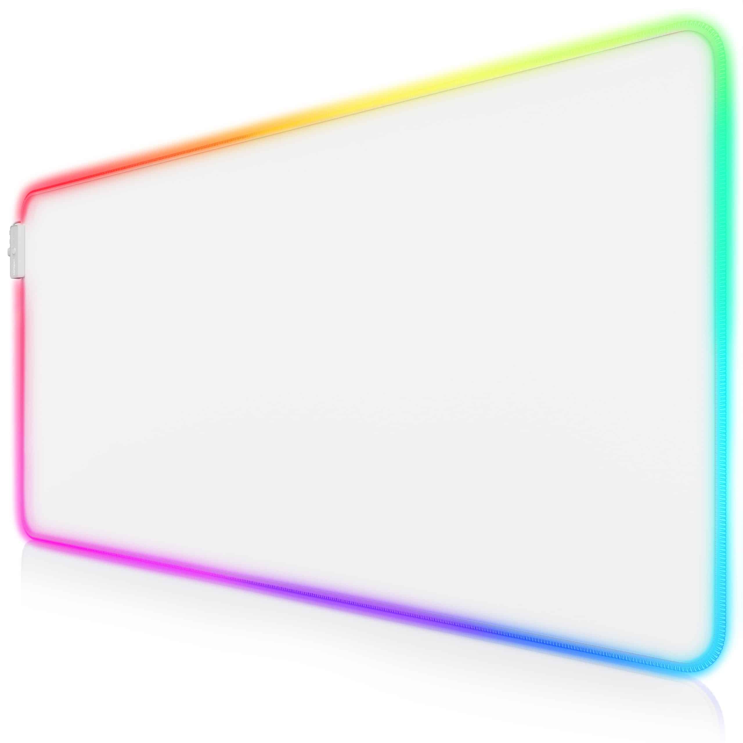 TITANWOLF - RGB Gaming Mauspad - LED Schreibtischunterlage - 900x400 mm Übergröße - XXL Mousepad - LED Multi Color - 11 Beleuchtungs-Modi