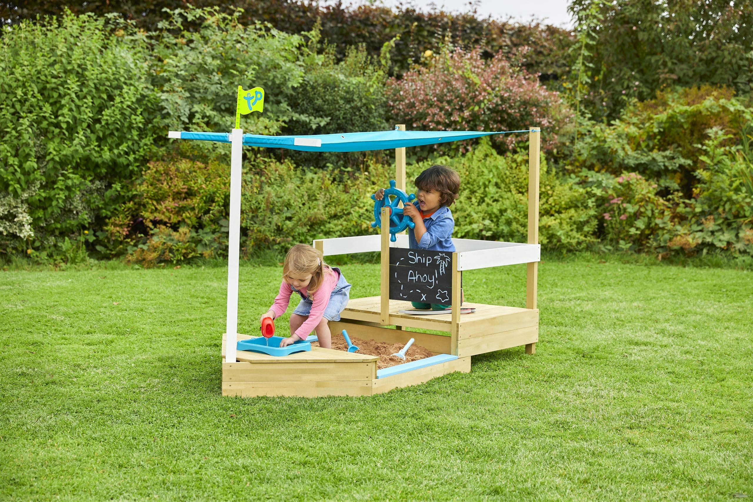 TP Toys Holz Sandkasten Kinderspielboot AHOY