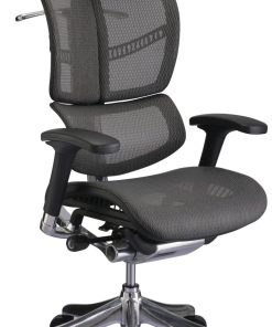 TPFLiving Bürostuhl Norman Ergonomic mit Netzbezug Grau