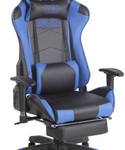TPFLiving Racing Bürostuhl Turbine mit Fußablage Schwarz/Grün